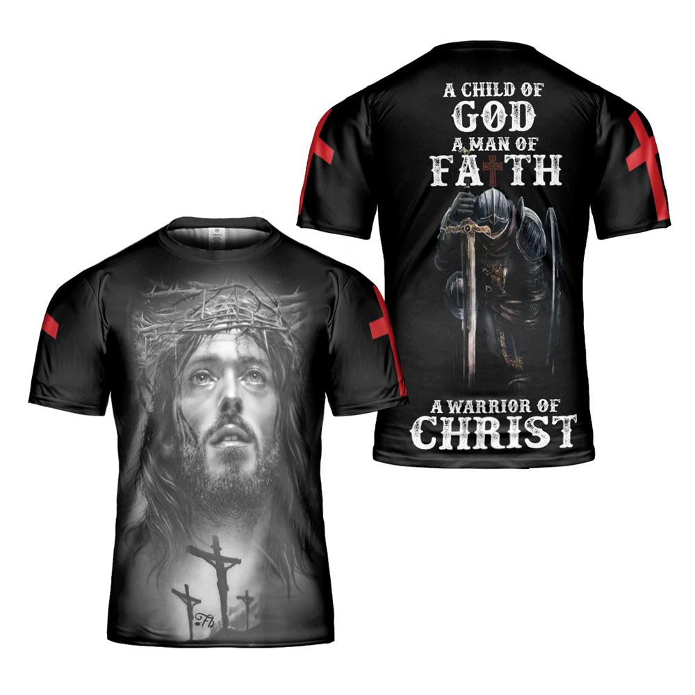 Warrior Of Christ Jesus Portrait Art 3D T-Shirt for Men and Women – Christian Apparel Warrior Of Christ Jesus Portrait Art 3D T-Shirt for Men and Women – Christian Apparel