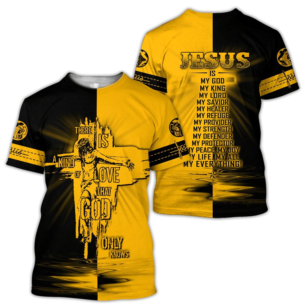 Yellow and Black Jesus All Over Print 3D T-Shirt for Men and Women Christian Tee Yellow and Black Jesus All Over Print 3D T-Shirt for Men and Women Christian Tee