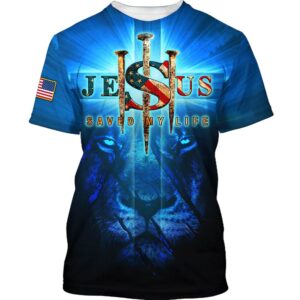 Lion of Judah Jesus Saved All Over Print 3D T-Shirt - Men & Women Christian Faith Shirt
