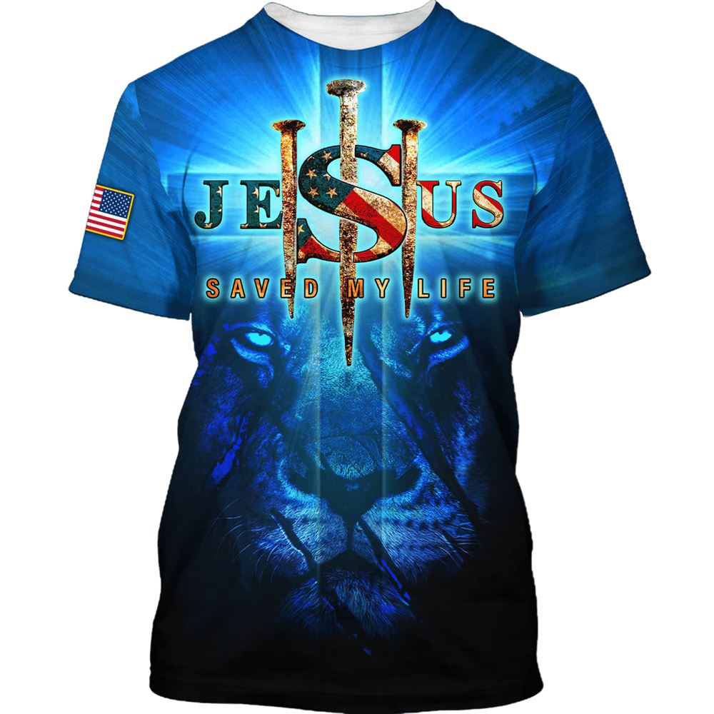 Lion of Judah Jesus Saved All Over Print 3D T-Shirt – Men & Women Christian Faith Shirt Lion of Judah Jesus Saved All Over Print 3D T-Shirt – Men & Women Christian Faith Shirt