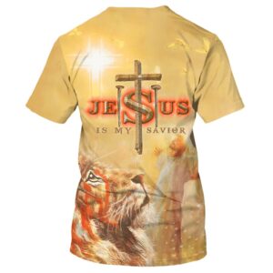 Jesus Lion All Over Print 3D T-Shirt: Christian Faith Shirt for Men and Women 1