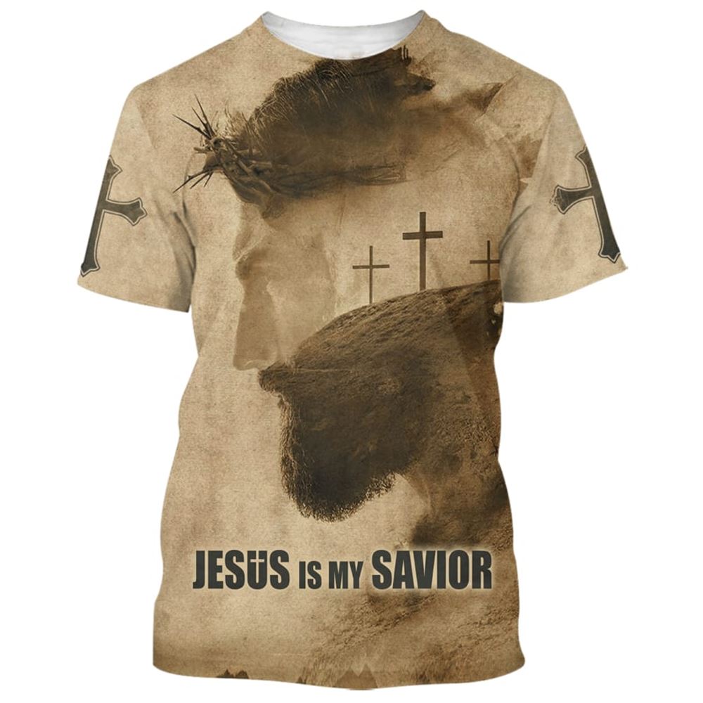 Jesus Is My Savior Cross All Over Print 3D T-Shirt – Christian Faith Shirt for Men and Women Jesus Is My Savior Cross All Over Print 3D T-Shirt – Christian Faith Shirt for Men and Women