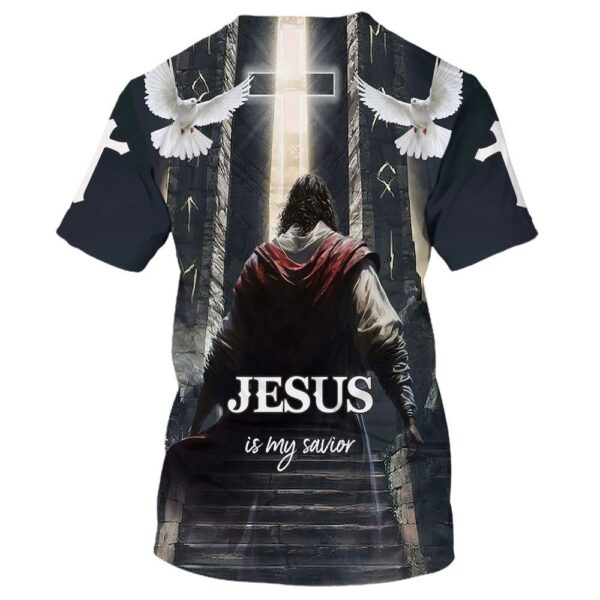 Jesus Is My Savior 3D Christian Cross Dove All Over Print T-Shirt for Men and Women – Faith Shirt