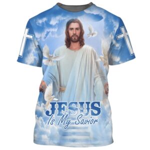Jesus Is My Savior Christian Cross Dove All Over Print 3D T Shirt - Men & Women - Faith Shirt