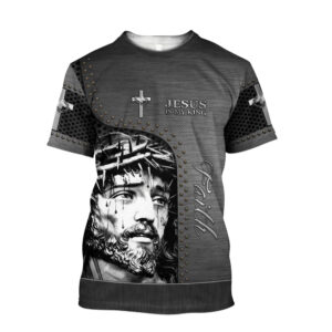 Jesus Is My King All Over Print 3D T-Shirt - Christian Faith Shirt for Men and Women