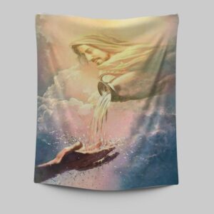 Water Of Life Jesus Tapestry Prints - Christian Wall Decor & Art