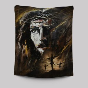 Unique Jesus On The Cross Tapestry: Captivating Wall Art Depicting The Life Of Jesus