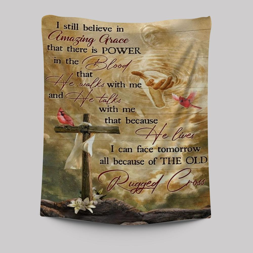 Red Cardinal Jesus Amazing Grace Tapestry: Unique Cross Design for Believers Red Cardinal Jesus Amazing Grace Tapestry: Unique Cross Design for Believers