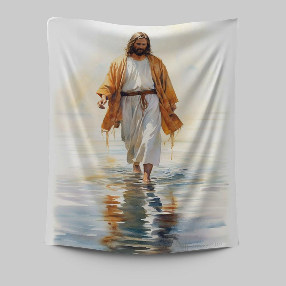 Jesus Walks On Water Oil Painting Tapestry Prints – Christian Wall Art Decor Jesus Walks On Water Oil Painting Tapestry Prints – Christian Wall Art Decor