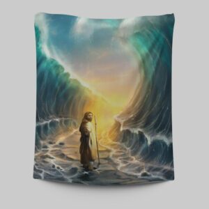 Jesus Walks On Water Tapestry - Christian Wall Decor - God Will Make A Way For You Prints