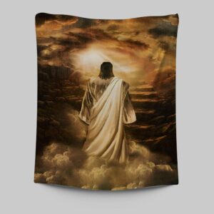 Jesus Stairway To Heaven Wall Art Tapestry - Christian Portrait Prints for Christian Wall Decor