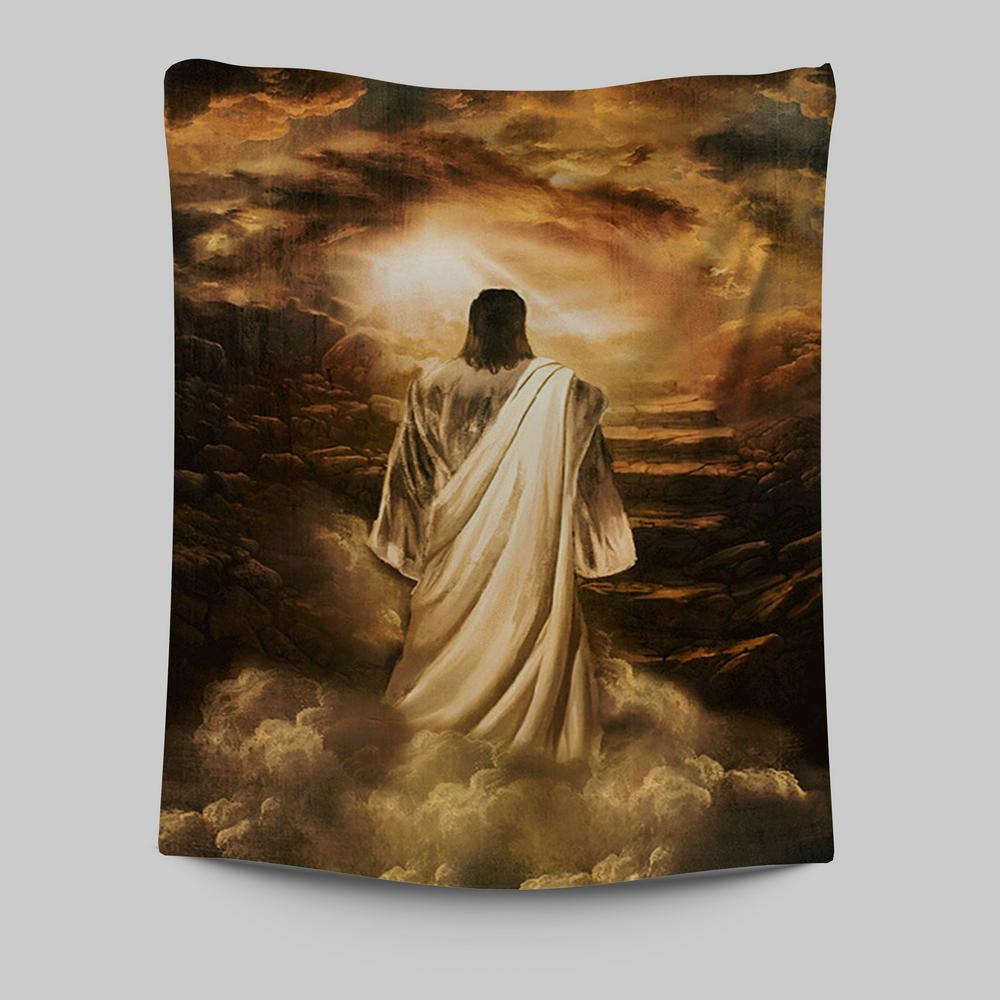 Jesus Stairway To Heaven Wall Art Tapestry – Christian Portrait Prints for Christian Wall Decor Jesus Stairway To Heaven Wall Art Tapestry – Christian Portrait Prints for Christian Wall Decor