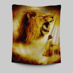 Jesus Lion Tapestry Prints - Christian Wall Decor with Jesus Christ Art