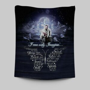 I Can Only Imagine Jesus & Butterflies Tapestry Wall Art - Christian Tapestries