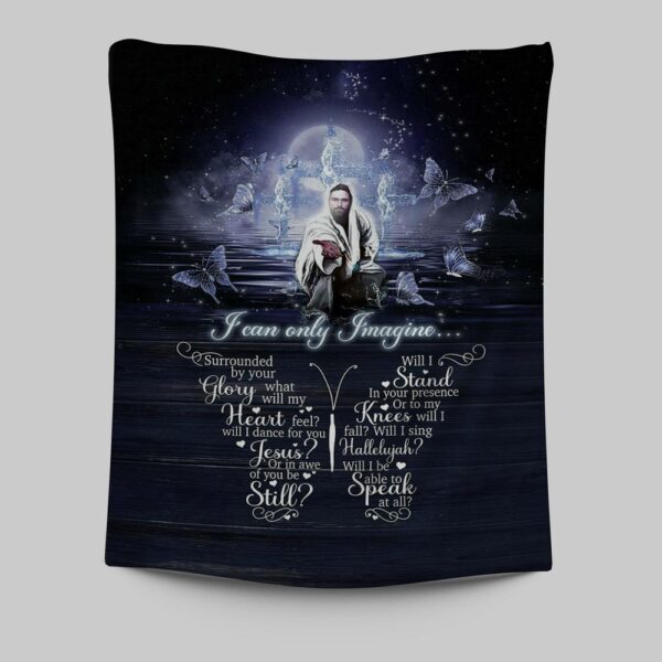 I Can Only Imagine Jesus & Butterflies Tapestry Wall Art – Christian Tapestries