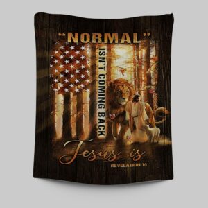 Forest Lion Jesus Tapestry Wall Art - Christian Animal of God Print