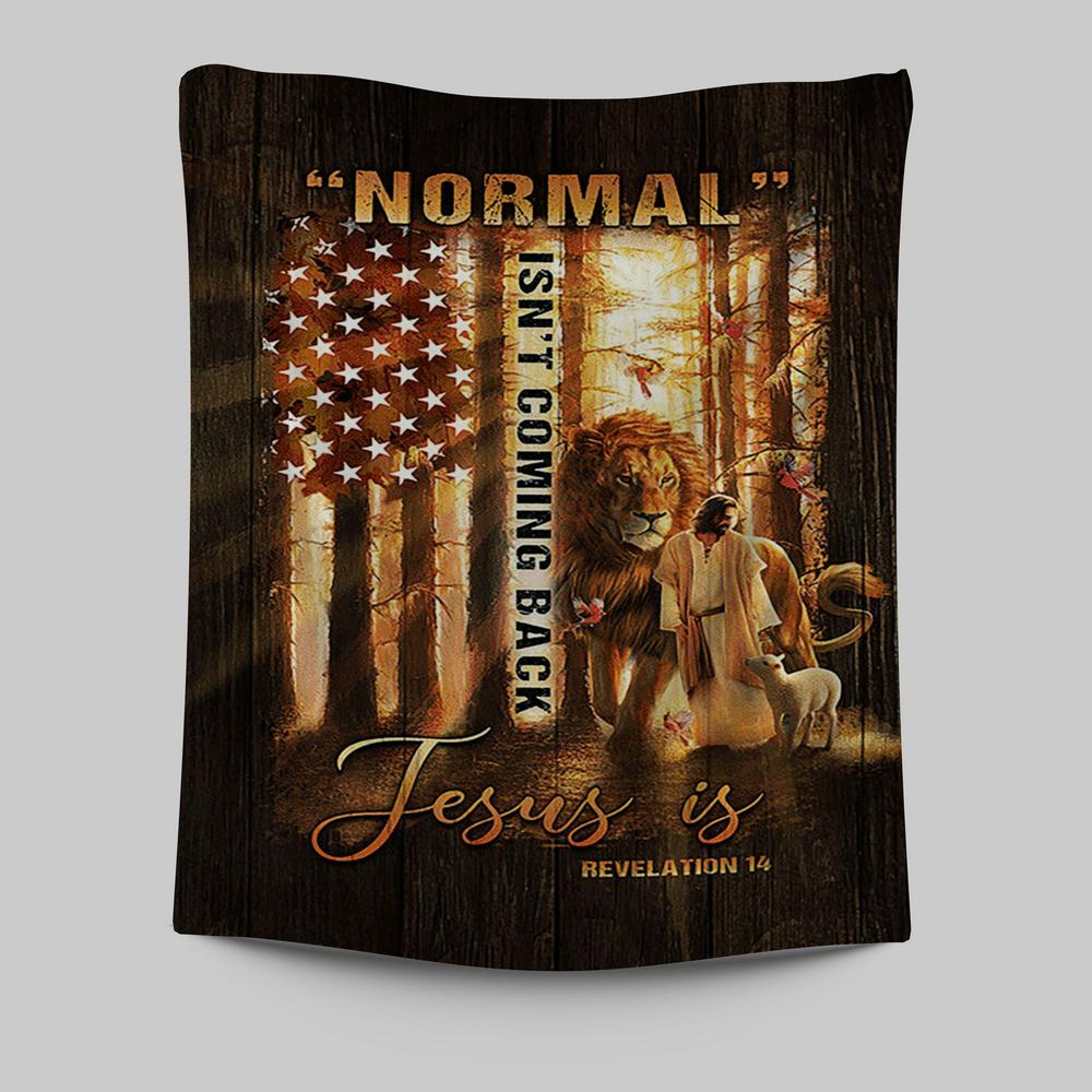 Forest Lion Jesus Tapestry Wall Art – Christian Animal of God Print Forest Lion Jesus Tapestry Wall Art – Christian Animal of God Print