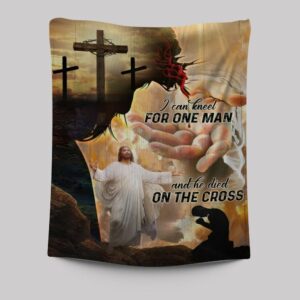 Cross Symbol Tapestry: Pray for Healing with Jesus Take My Hand - Unique Wall Hanging