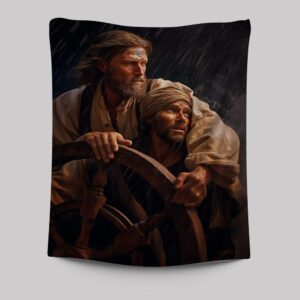 Sailor Jesus Tapestry Prints - Christian Wall Art Decor featuring Jesus Christ
