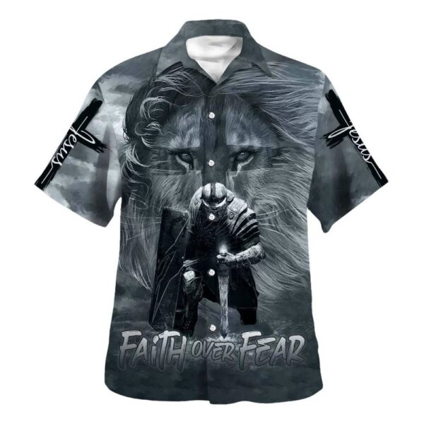 Armor of God Men s Hawaiian Shirt Faith Over Fear Christian Gift