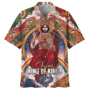 I Am Jesus King Of Kings Men s Christian Hawaiian Shirt - Perfect Gift for Christian Faith