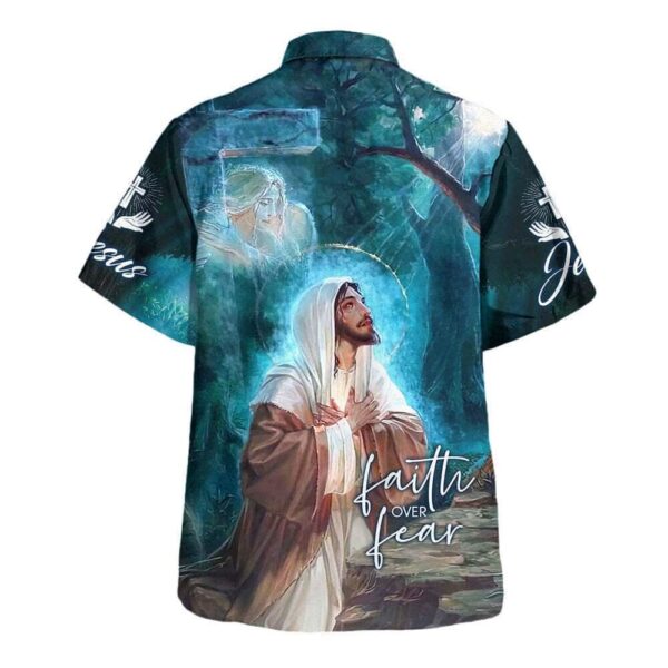 Faith Over Fear Hawaiian Shirt for Men – Christian Gift with Jesus Pray Bible Verse