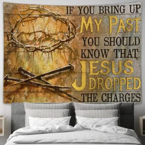 Jesus Crown of Thorns Tapestry - Christian Wall Art Decor
