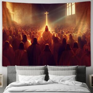 Revelation Jesus Christ Tapestry Pictures - Faith Art for Christian Wall Decor