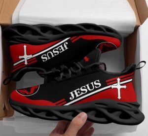Jesus Red Max Soul Running Shoes - Christian Fashion Sneakers for Men and Women 1