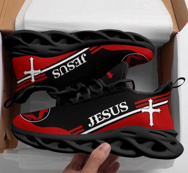 Jesus Red Max Soul Running Shoes – Christian Fashion Sneakers for Men and Women