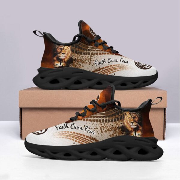 Christian Faith Over Fear Running Shoes Jesus Fashion Sneakers for Men and Women