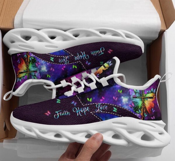 Faith-Inspired Purple Running Sneakers for Men & Women – Jesus Fashion Shoes