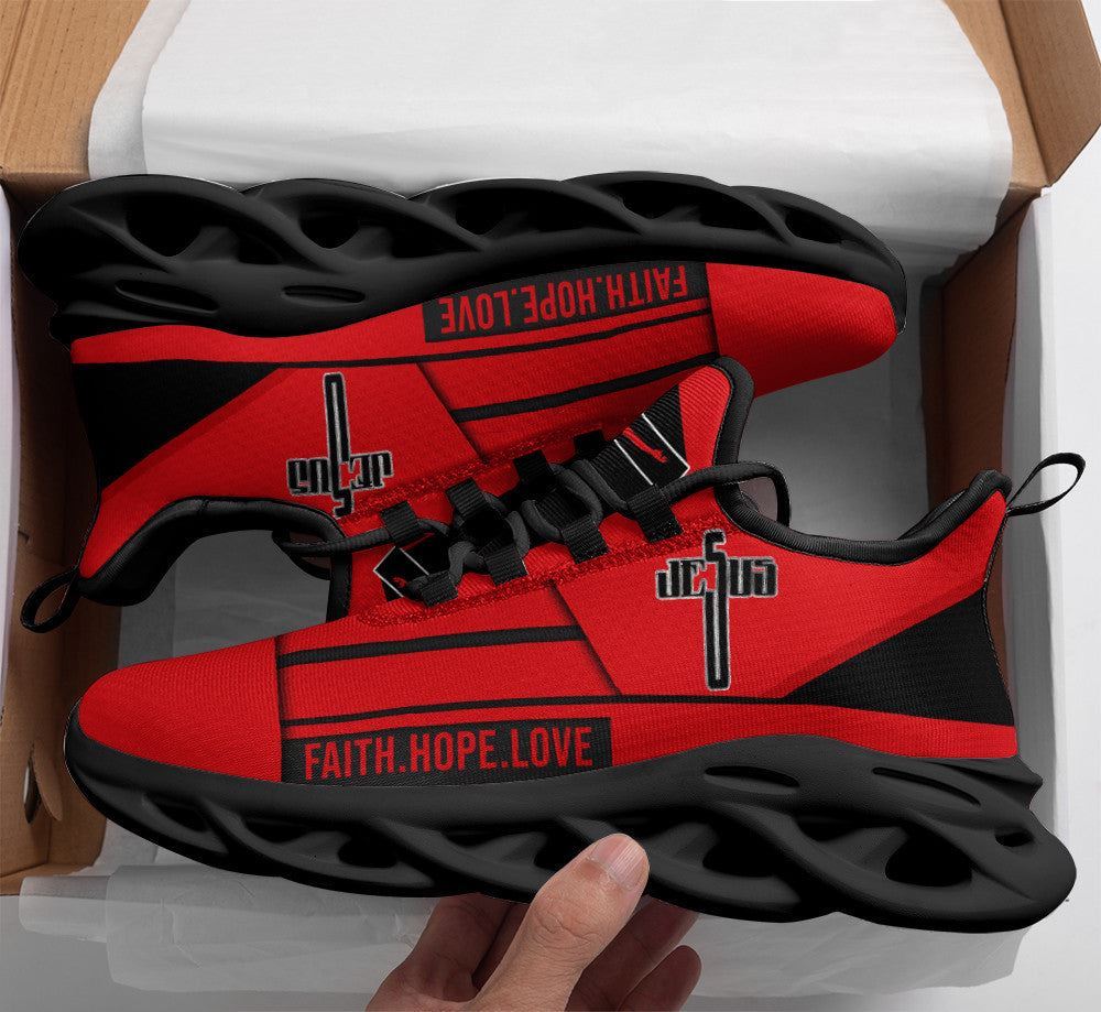 Red Max Soul Christian Running Shoes for Men and Women – Faith Hope Love Red Max Soul Christian Running Shoes for Men and Women – Faith Hope Love