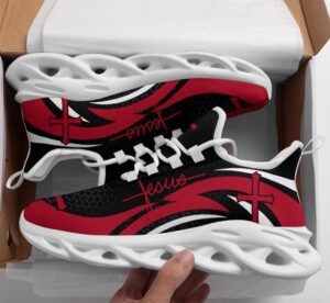 Jesus Fashion Red Art Max Soul Running Shoes for Men and Women
