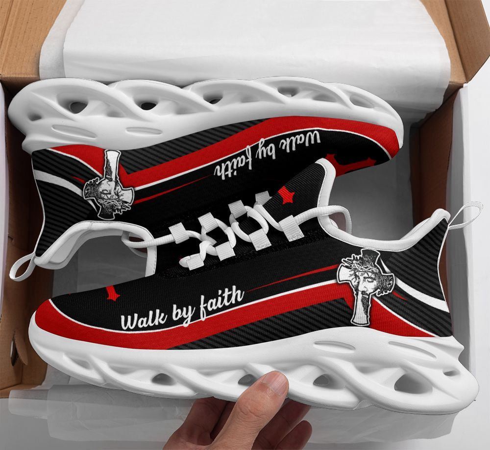 Jesus Walk By Faith Red Art Running Sneakers for Men and Women – Christian Best Fashion Shoes Jesus Walk By Faith Red Art Running Sneakers for Men and Women – Christian Best Fashion Shoes