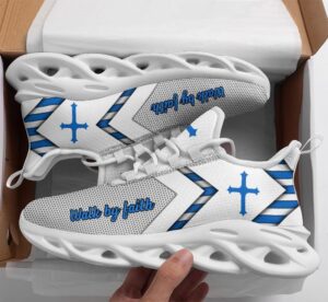 Jesus Walk By Faith Running Sneakers - Christian Best Shoes for Men and Women