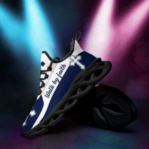 Jesus Walk By Faith Blue Running Christ Sneakers - Best Christian Fashion Shoes for Men and Women 1