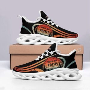 Jesus Walk By Faith: Christian Best Running Shoes for Men and Women - Max Soul Sneakers