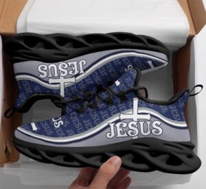 Jesus Fashion Running Shoes: Men and Women s White Blue Max Soul Sneakers 1