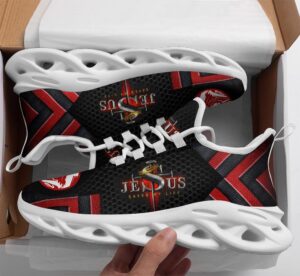 Christian Best Running Shoes: Black and Red Jesus Fashion Sneakers for Men and Women