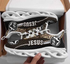 Christian Jesus Max Soul Running Sneakers in White Black for Men and Women - Fashion Shoes