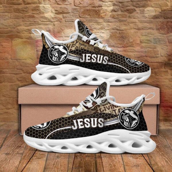 Christian Jesus Max Soul Running Sneakers in White Black for Men and Women – Fashion Shoes