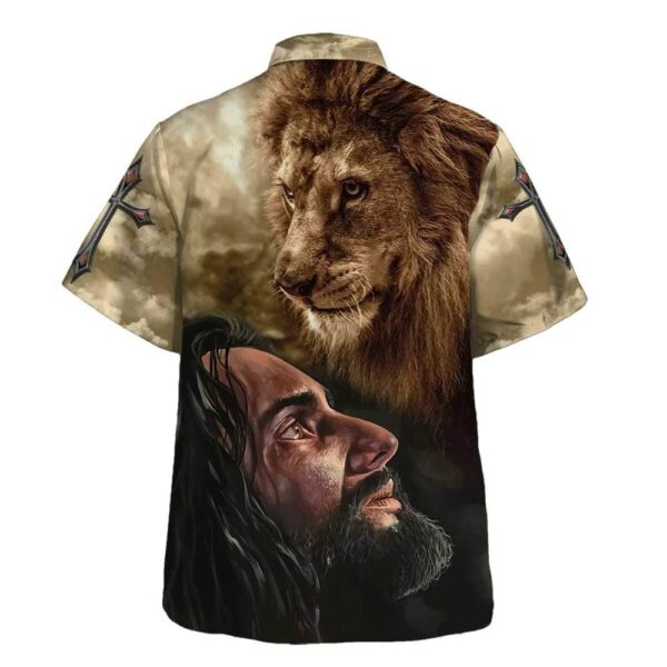 Christian Jesus Lion Hawaiian Shirt for Men – Faithful Gift for Christian Friends