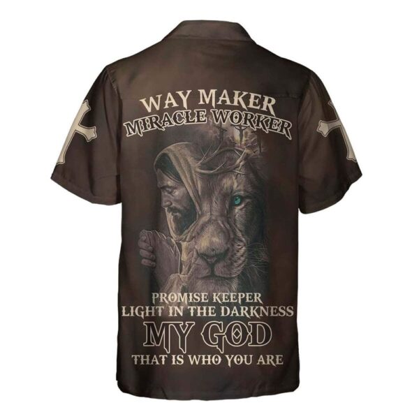 Christian Jesus Is My Savior Hawaiian Shirt – Religious Gift with Bible Verse Way Maker – Christian Apparel