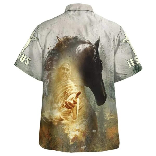 Faith Over Fear Men s Christian Hawaiian Shirt with Bible Verse & Jesus Design