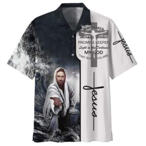 Christian Jesus Religious Hawaiian Shirt - Unique Way Maker Miracle Worker Gift