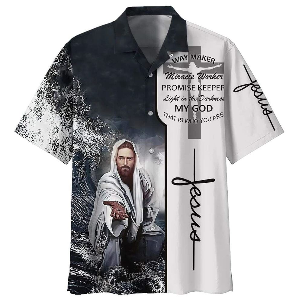 Christian Jesus Religious Hawaiian Shirt – Unique Way Maker Miracle Worker Gift Christian Jesus Religious Hawaiian Shirt – Unique Way Maker Miracle Worker Gift