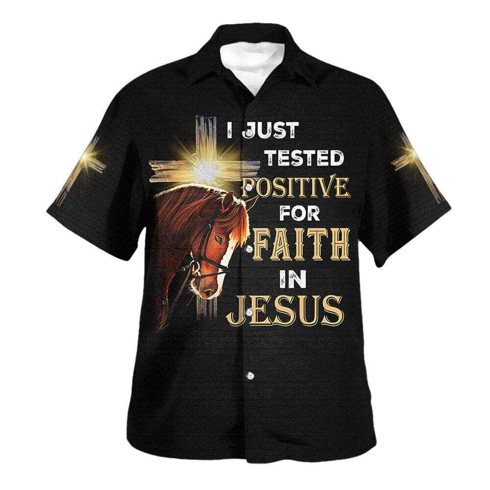 Men s Christian Cross Hawaiian Shirt – Faith in Jesus Horse Design – Perfect Gift for Christian Men s Christian Cross Hawaiian Shirt – Faith in Jesus Horse Design – Perfect Gift for Christian