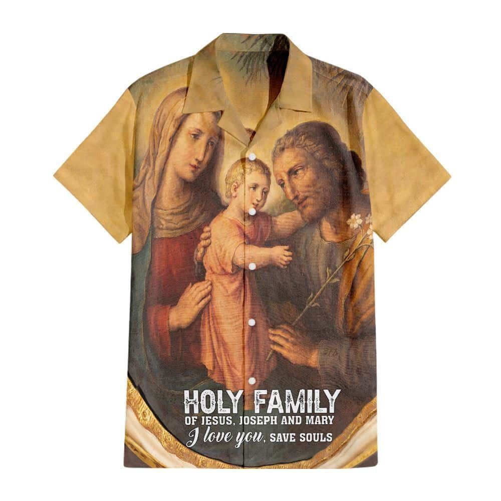 Holy Family Religious Hawaiian Men s Shirt – Christian Gift for Men Holy Family Religious Hawaiian Men s Shirt – Christian Gift for Men