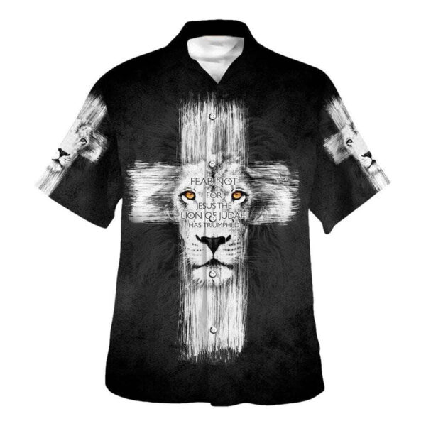 Fear Not: Jesus The Lion of Judah Hawaiian Shirt for Men – Christian Gift